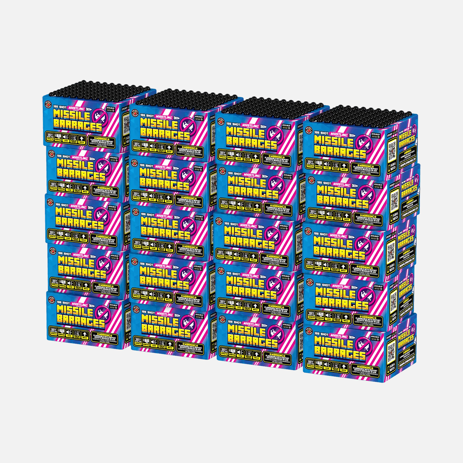 100 Shot Whistling Missile Barrages™ Fireworks - Image 3