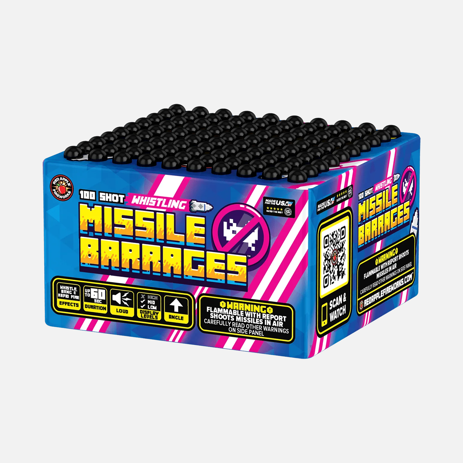 100 Shot Whistling Missile Barrages™ Fireworks - Image 4