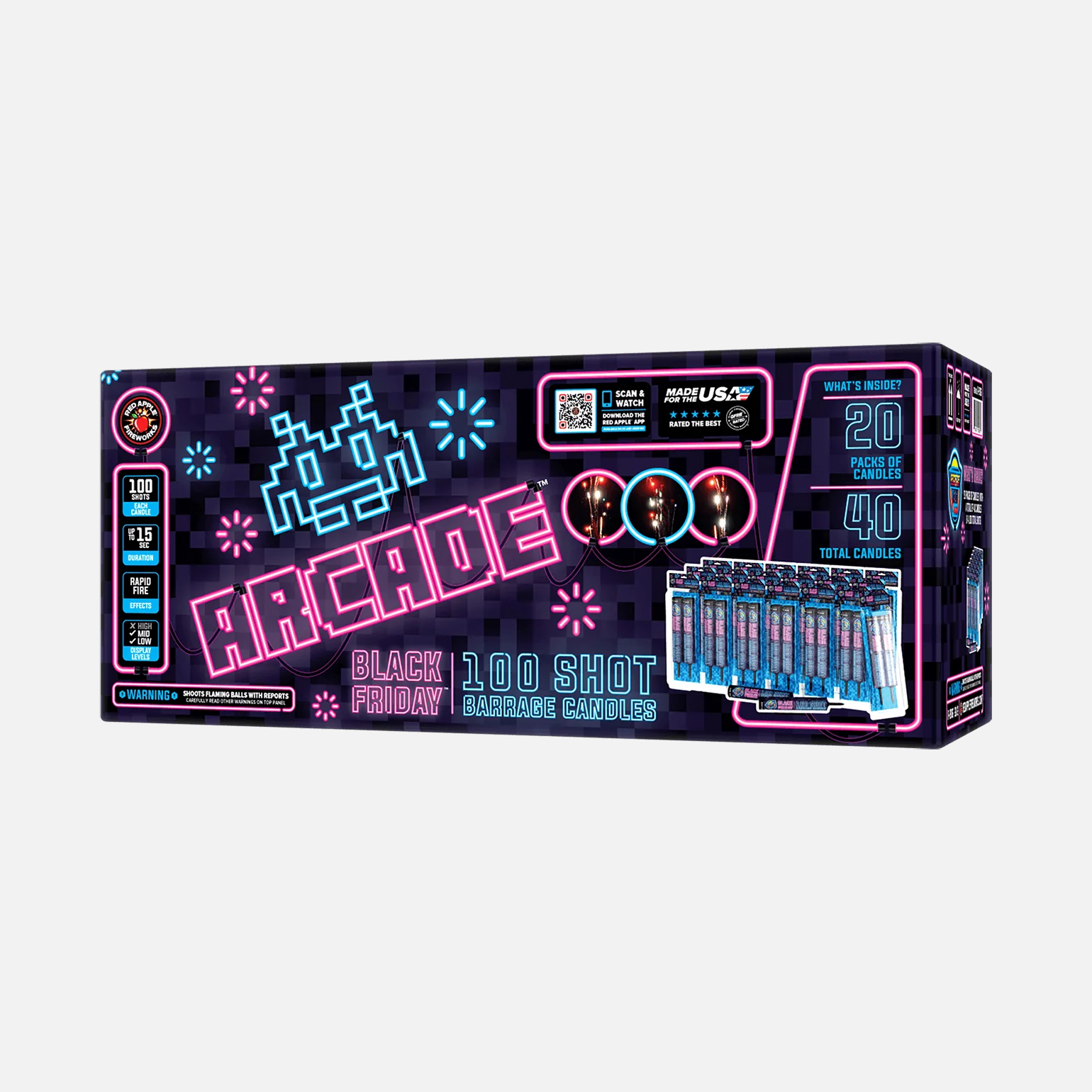 Black Friday Arcade® 100 Shot Barrage Candles