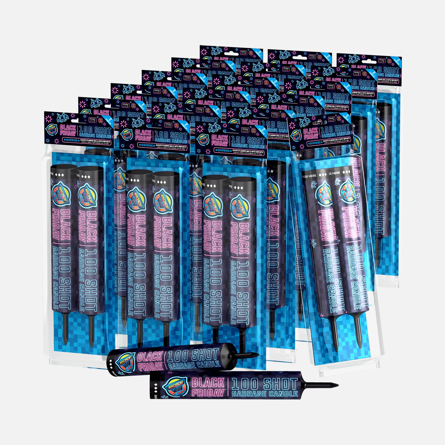 Black Friday Arcade® 100 Shot Barrage Candles - Image 4