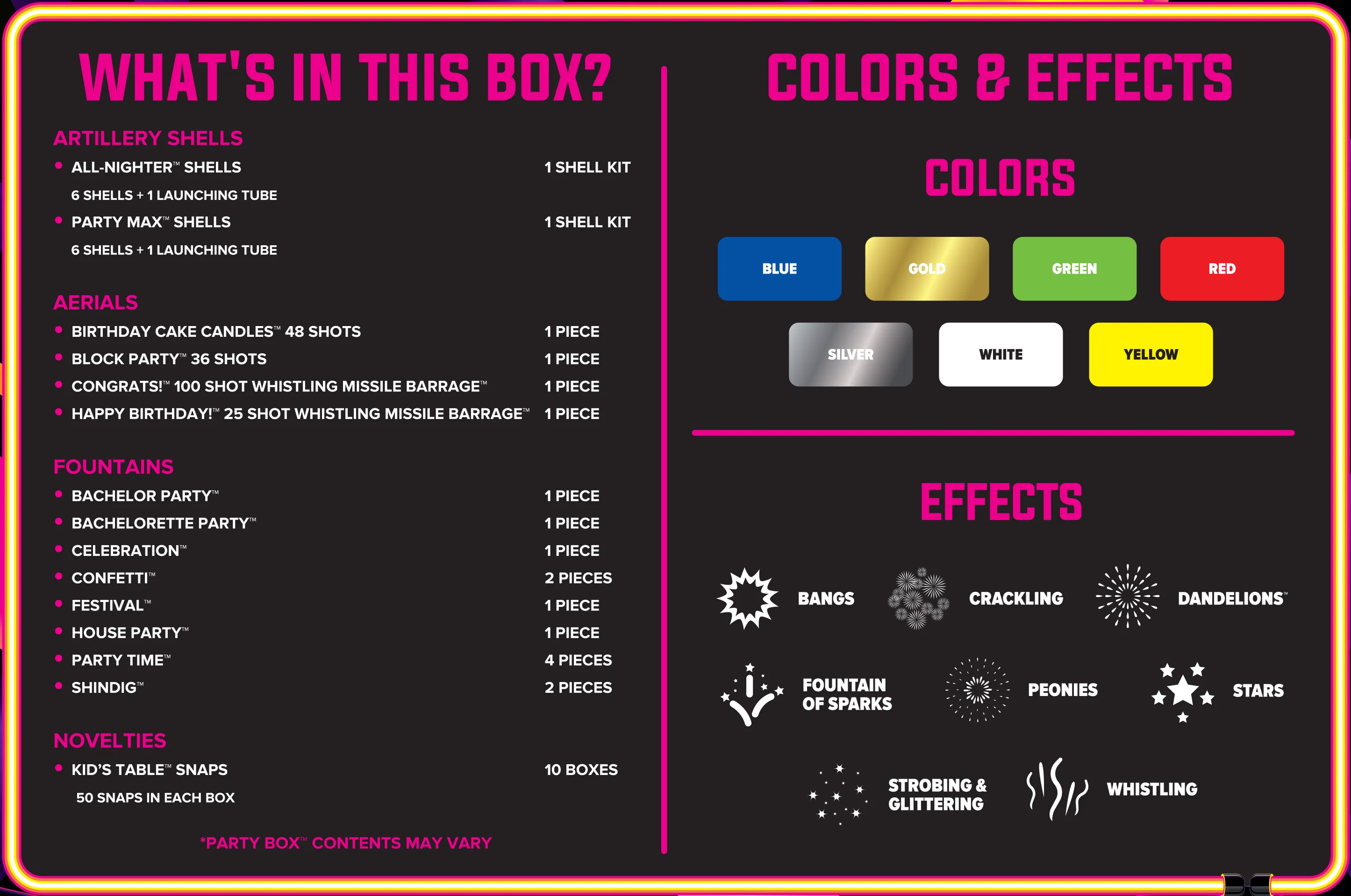 Black Friday Party Box 400 Shot Fireworks Samplers™ - Image 7