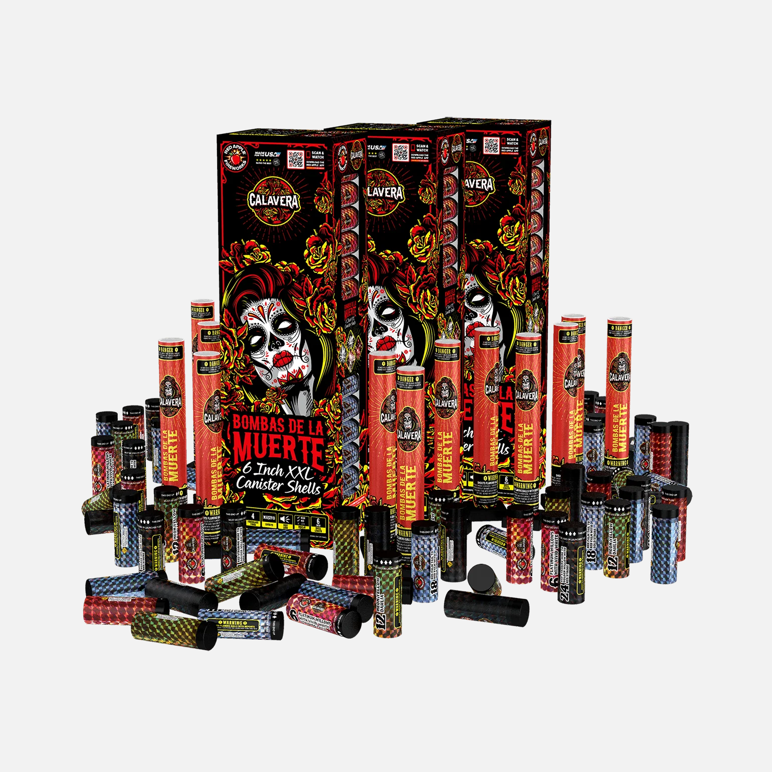 Bombas De La Muerte™ 24 Shot 6-Inch XXL™ Canister Shells - Image 4