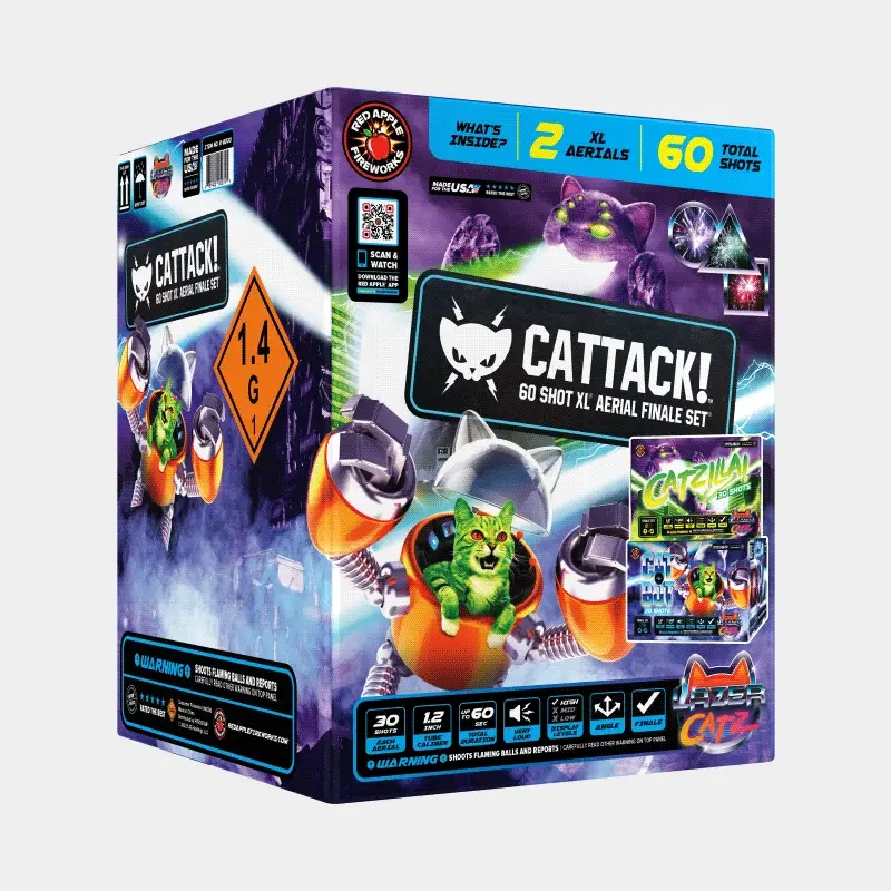 Cattack!™ 60 Shots XL® Aerial Finale Set® - Image 3
