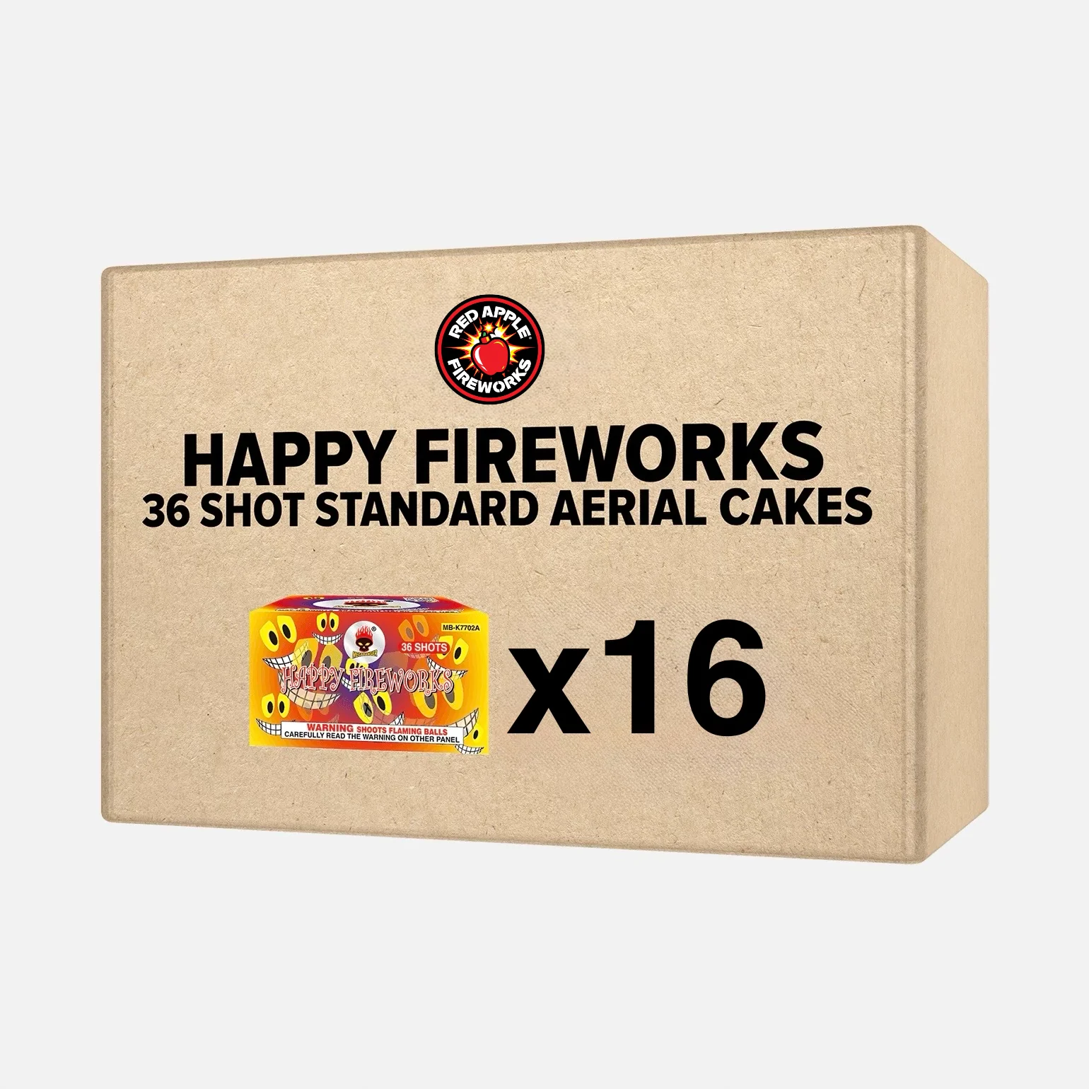 Happy Fireworks 36 Shot Standard Aerial Cakes