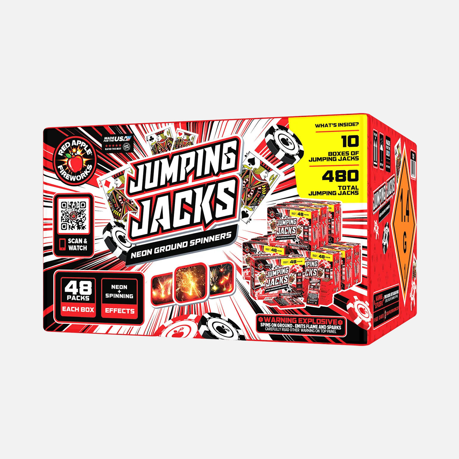 Jumping Jacks Neon Ground Spinners