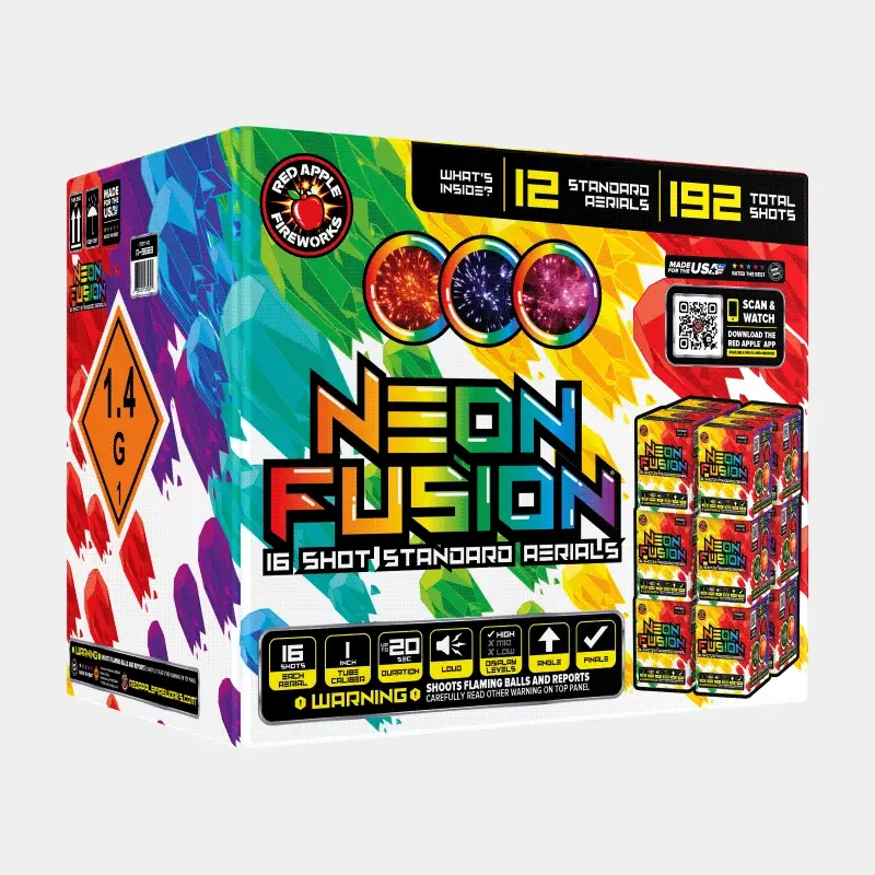 Neon Fusion® 16 Shot Standard Aerials - Image 3