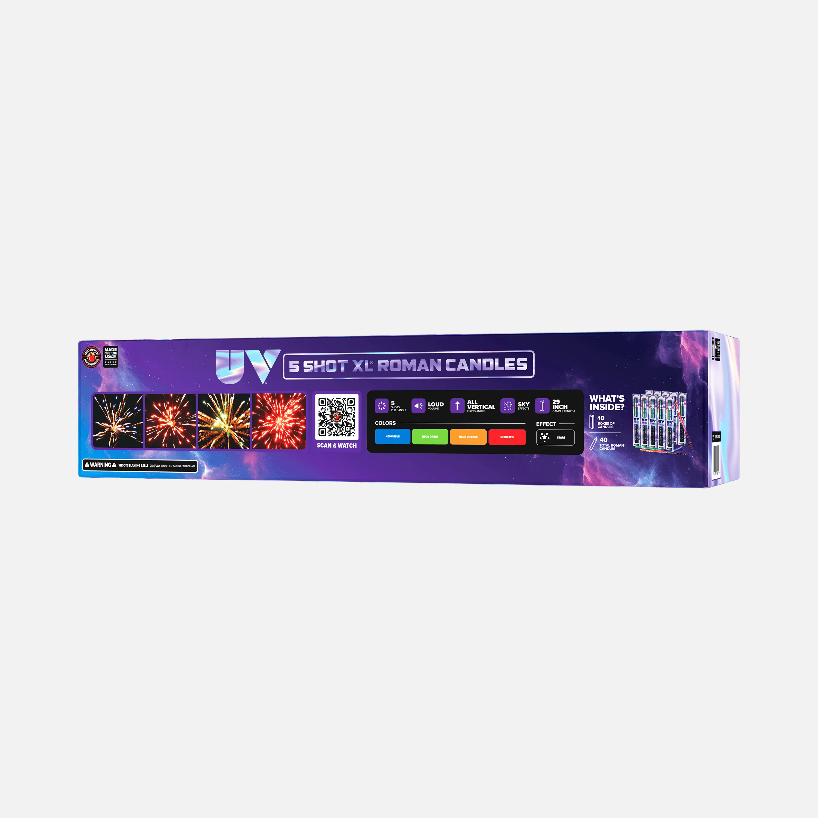 UV® 5 Shot XL® Roman Candles - Image 3