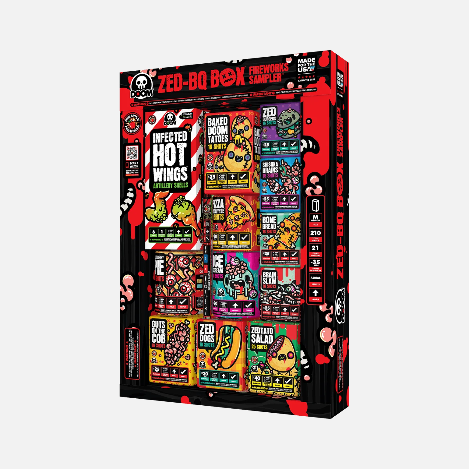 Zed-BQ™ BOX 210 Shot Fireworks Sampler® - Image 5
