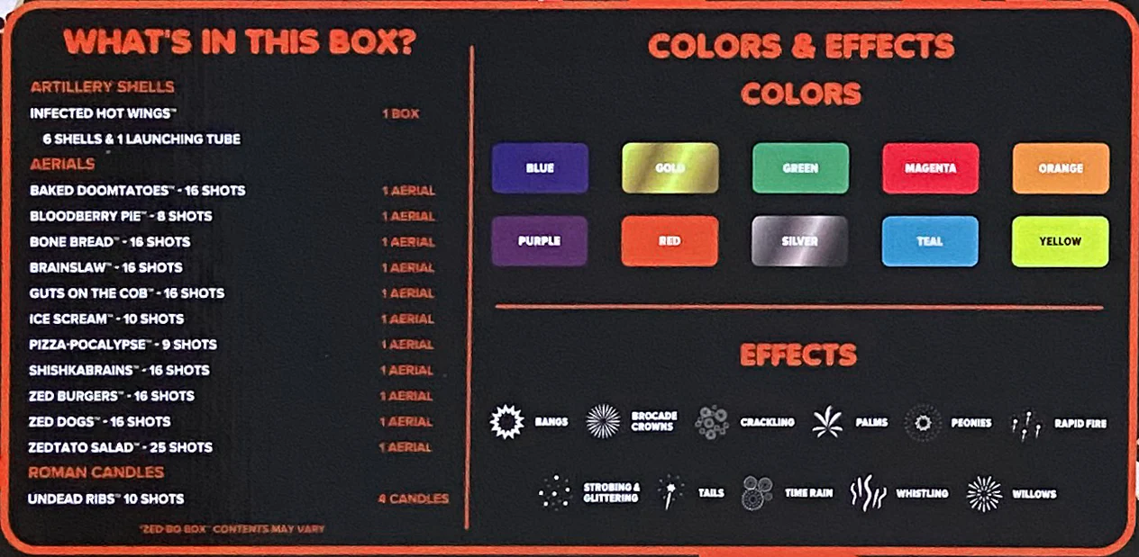 Zed-BQ™ BOX 210 Shot Fireworks Sampler® - Image 7